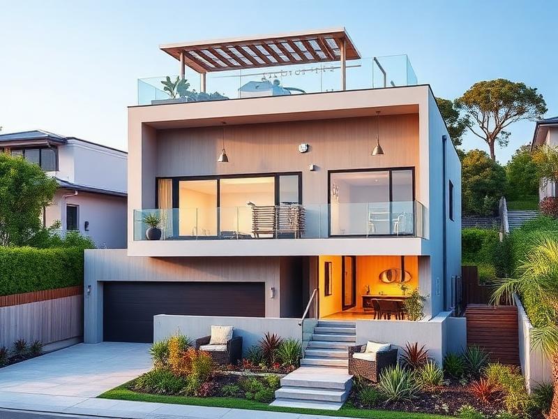 Modern Townhouse Retreat contemporary facade in Dee Why